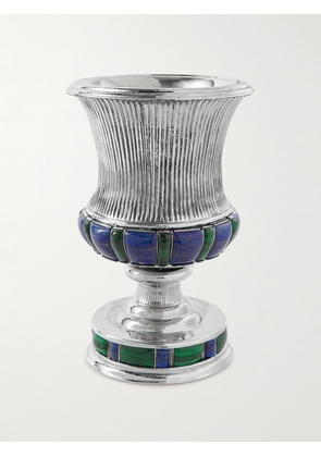 Buccellati - Doge Sterling Silver, Lapis Lazuli and Malachite Vase - Men - Silver