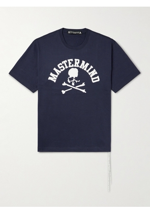 Mastermind World - Logo-Print Cotton-Jersey T-Shirt - Men - Blue - S
