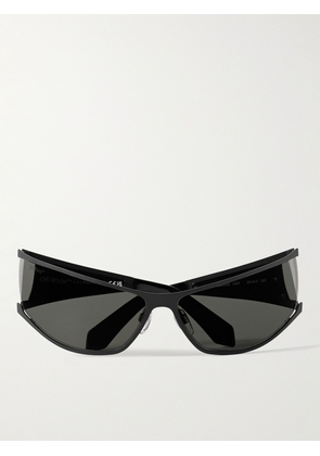 Off-White - Luna Cat-Eye Acetate and Gunmetal-Tone Sunglasses - Men - Black