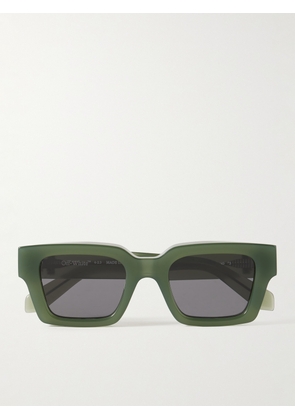 Off-White - Virgil Square-Frame Acetate Sunglasses - Men - Green