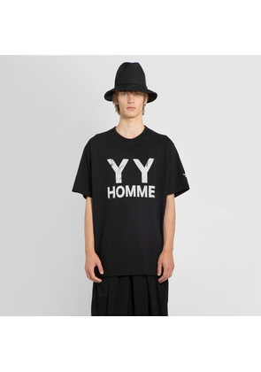 YOHJI YAMAMOTO MAN BLACK T-SHIRTS