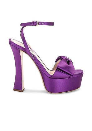 Miu Miu Bow Sandal in Viola - Purple. Size 37 (also in 39, 39.5).