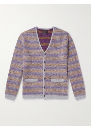 Beams Plus - Fair Isle Jacquard-Knit Cardigan - Men - Purple - S