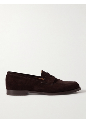 Dunhill - Audley Suede Penny Loafers - Men - Brown - EU 40
