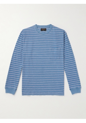 Beams Plus - Indigo Striped Cotton-Jersey T-Shirt - Men - Blue - S