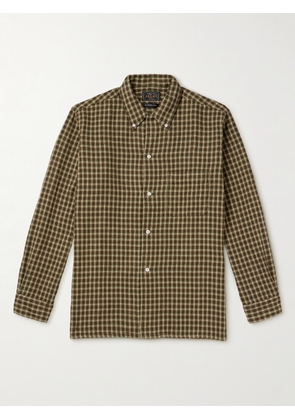 Beams Plus - Button-Down Collar Checked Cotton Shirt - Men - Brown - S
