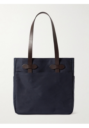 Filson - Leather-Trimmed Twill Tote Bag - Men - Blue