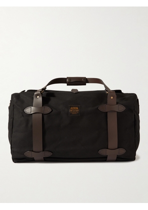 Filson - Medium Leather-Trimmed Twill Weekend Bag - Men - Black