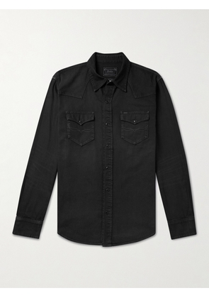 Polo Ralph Lauren - Garment-Dyed Denim Western Shirt - Men - Black - XS