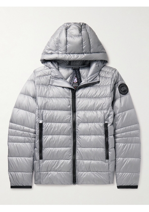 Canada Goose - Crofton Slim-Fit Logo-Appliquéd Quilted Nylon-Ripstop Hooded Down Jacket - Men - Gray - XS