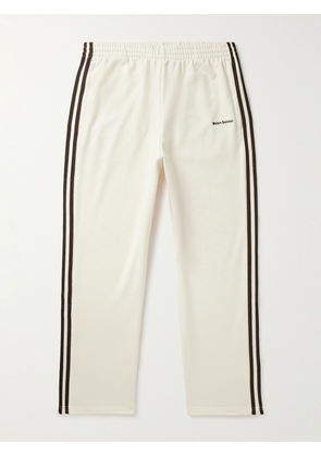adidas Originals - Wales Bonner Straight-Leg Crochet-Trimmed Cotton-Blend Jersey Track Pants - Men - Neutrals - S