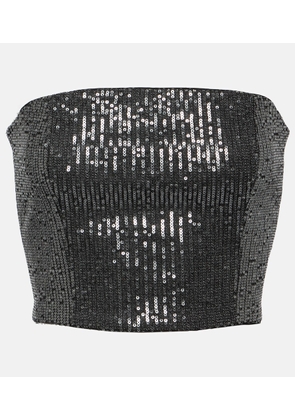 Rotate Twill sequined tube top
