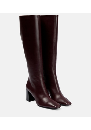The Row Leather knee-high boots