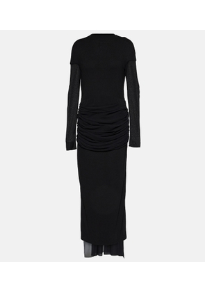 Givenchy Draped jersey and silk gown