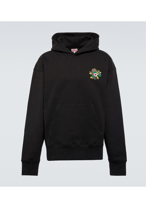 Kenzo Embroidered cotton jersey hoodie
