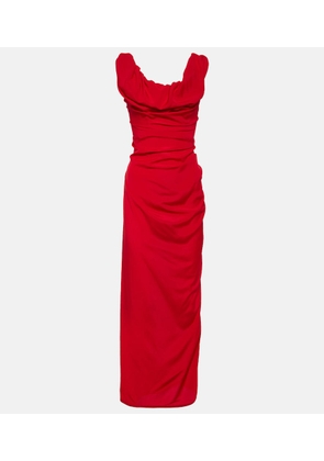 Vivienne Westwood Ginnie off-shoulder crêpe maxi dress