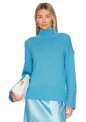 Vince Rib Mock Neck Sweater in Baby Blue. Size XS.