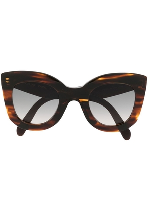 Celine Eyewear transparent cat-eye frame sunglasses - Brown