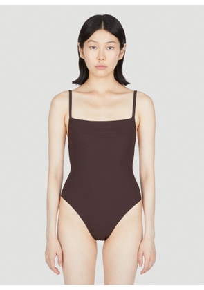 Lido Square-neck One Piece Swimsuit - Woman Swimwear Brown M
