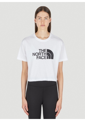 The North Face Logo Print Cropped T-shirt - Woman T-shirts White M