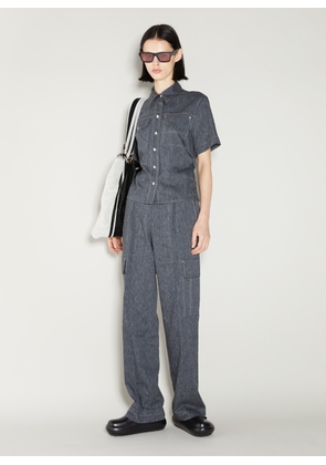 Helmut Lang Utility Short Sleeve Shirt - Woman Shirts Grey L