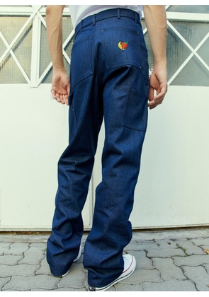 Sky High Farm Workwear Double Denim Knee Work Pants -  Pants Blue Xs