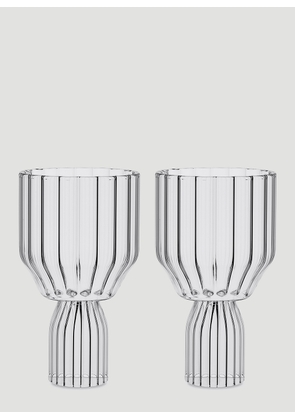 Fferrone Design Set Of Two Margot Red Wine Goblets -  Glassware Transparent One Size