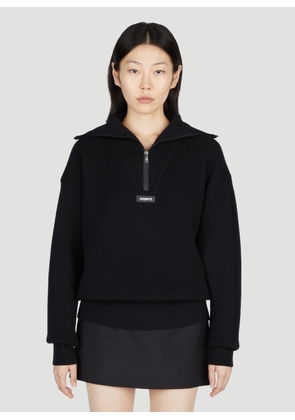 Coperni Half-zip Boxy Sweater - Woman Knitwear Black M