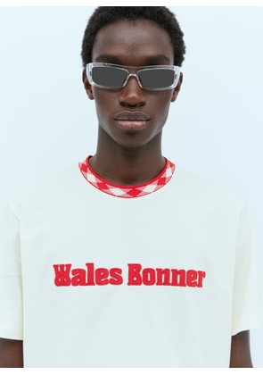 Wales Bonner Logo Embroidery T-shirt - Man T-shirts White Xl