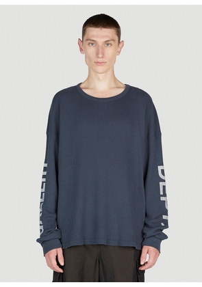 Gallery Dept. Logo Print Thermal Sweatshirt - Man Sweatshirts Blue L