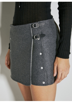 Durazzi Milano Studded Mini Skirt - Woman Skirts Grey It - 42