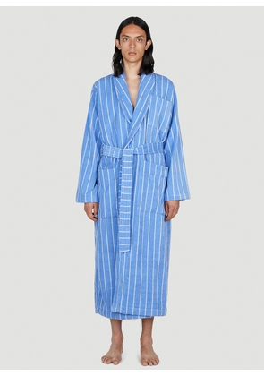 Tekla Striped Hooded Bath Robe -  Face & Body Blue Xl