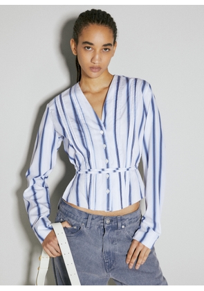 Our Legacy Pleated Blouse - Woman Shirts Blue Fr - 38