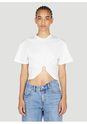 Paco Rabanne Pierced Cropped Top - Woman Tops White L