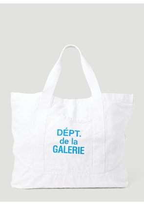 Gallery Dept. Logo Print Canvas Tote Bag - Man Tote Bags White One Size