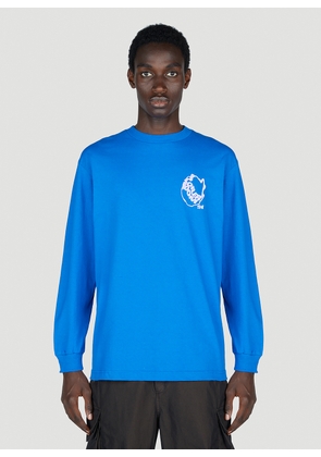Boiler Room Waved Logo Long Sleeve T-shirt - Man T-shirts Blue L