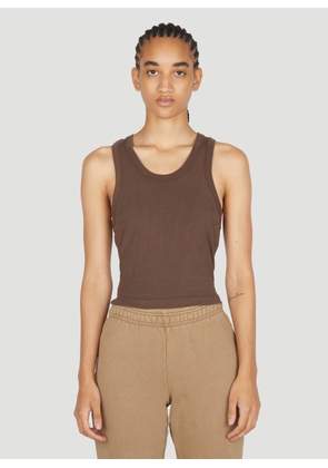 Entire Studios Cropped Tank Top - Woman Tops Brown L