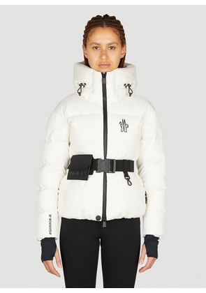 Moncler Grenoble Bouquetin Belted Padded Jacket - Woman Jackets White 0