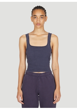 Entire Studios Square Neck Cropped Tank Top - Woman Tops Navy S