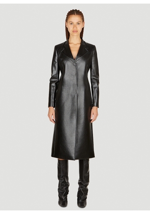 Coperni Trompe-loeil Tailored Faxu Leather Coat - Woman Coats Black Fr - 38