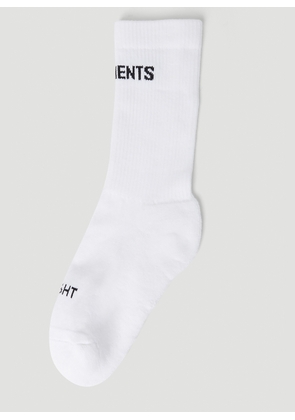 VETEMENTS Logo Socks - Woman Socks White Eu 35 - 38