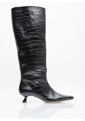 Rejina Pyo Pillar Snake-embossed Leather Boots - Woman Boots Black Eu - 39