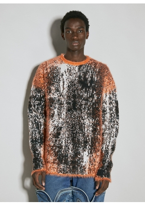 Y/Project Gradient Hairy Knit Sweater - Man Knitwear Orange L