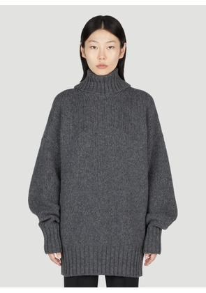 Sportmax Turtleneck Knit Sweater - Woman Knitwear Grey Xs