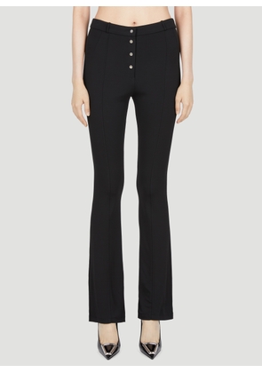 Paco Rabanne Flare Button Pants - Woman Pants Black Fr - 34