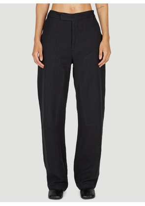 Eckhaus Latta Basketweave Linen Pants - Woman Pants Black 29