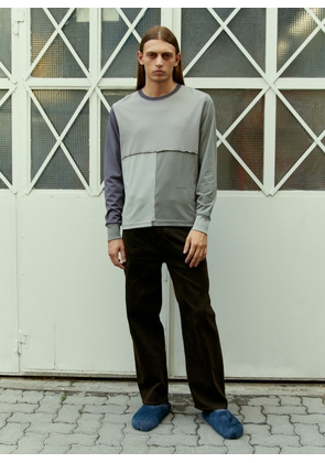 Eckhaus Latta Lapped Long Sleeve T-shirt - Man Long Sleeve T-shirts Grey S