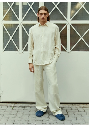 Eckhaus Latta Relaxed Linen Pants - Man Pants White 33