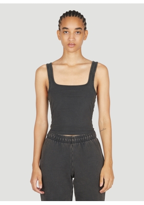 Entire Studios Square Neck Cropped Tank Top - Woman Tops Black M