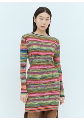 Aries Spacedye Problemo Holey Knit Mini Dress - Woman Dresses Multicolour 3